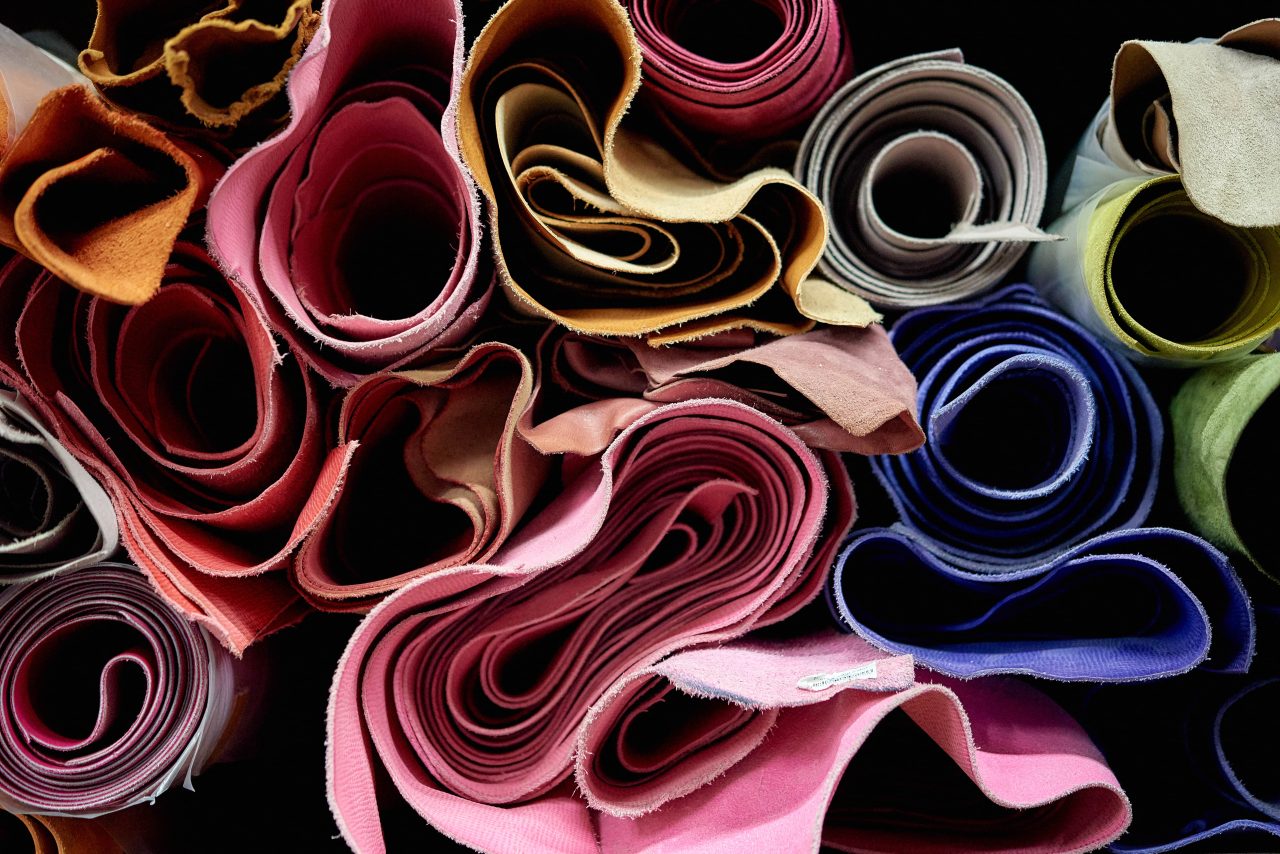 Rolls of fabric