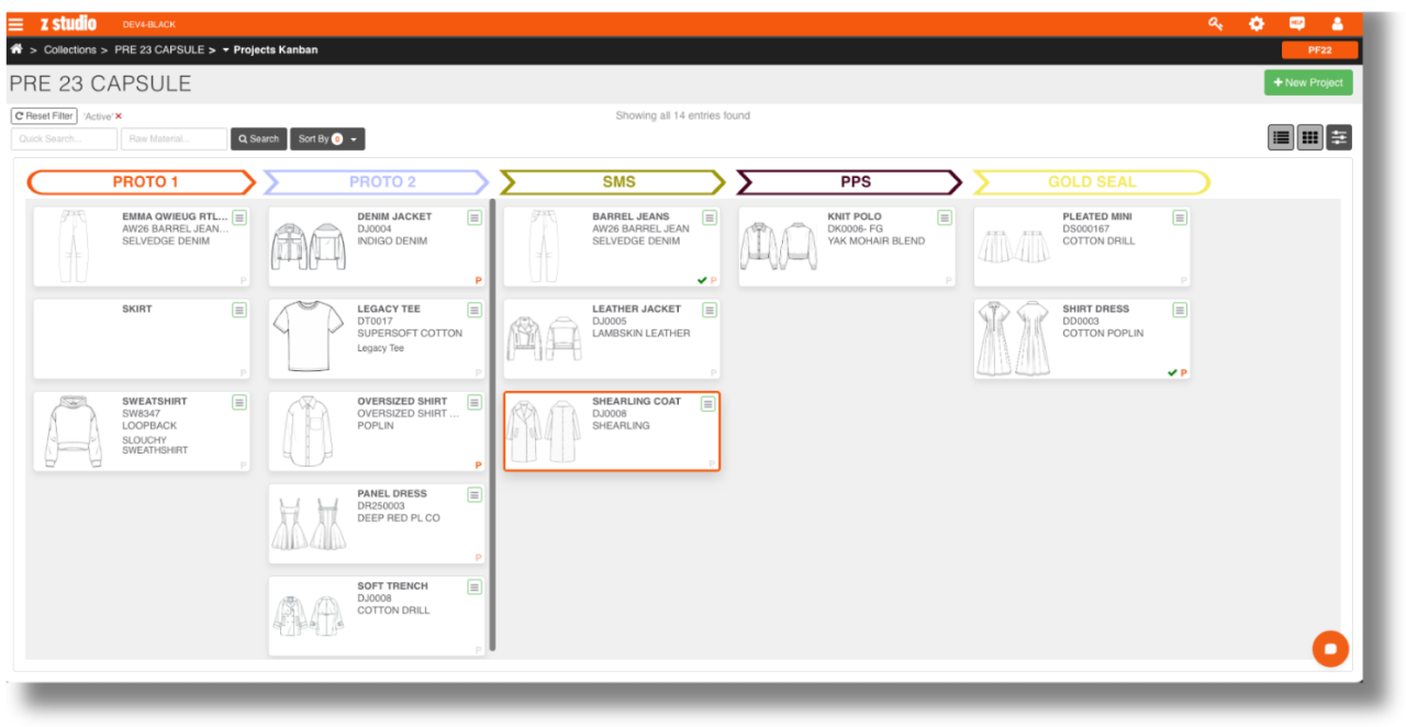 Zstudio kanban view